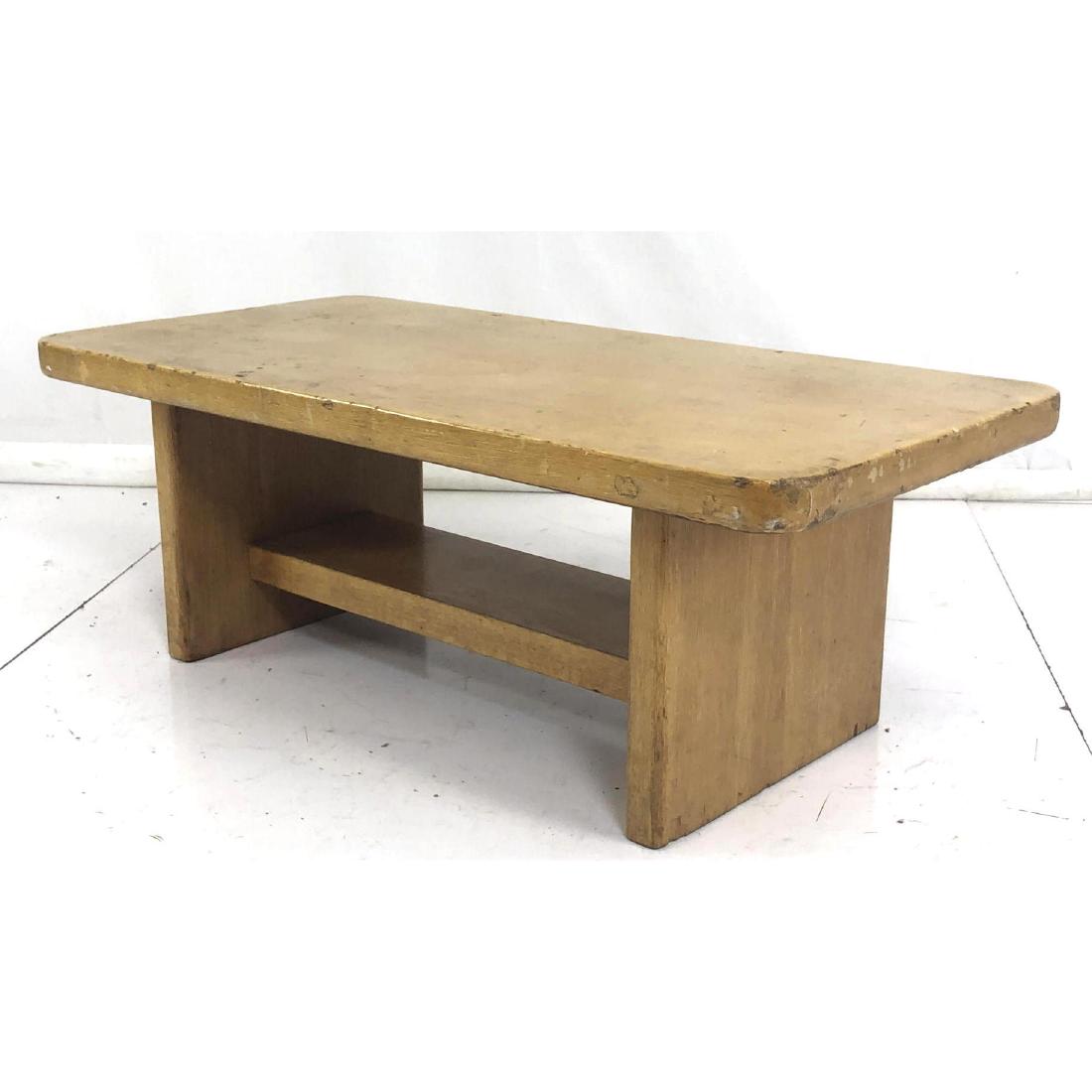 Mid Century Blond Lacquered Bench COFFEE TABLE. (1 of 9)