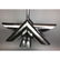 Mid Century Modern Chrome Tubular Design Chandeli