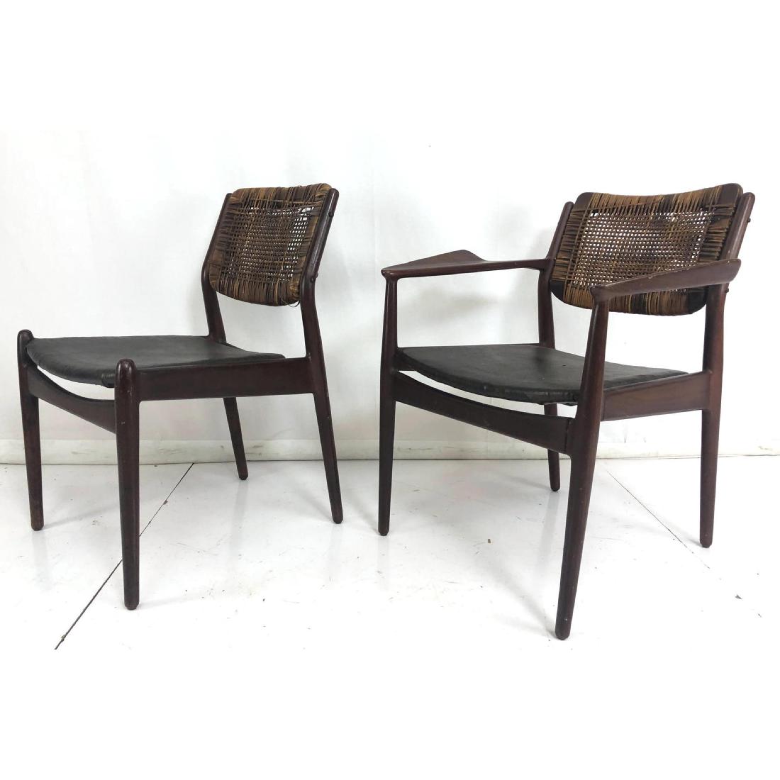 2pc  Sibast Danish Teak Dining Chairs. Cane back, (1 of 11)