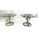 Pr Arthur Court Gilt Metal Lily Side Tables. Figu