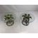 Pr Arthur Court Gilt Metal Lily Side Tables. Figu - 4