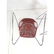 Pr Modernist Chrome Steel Frame Red Plastic Side - 7