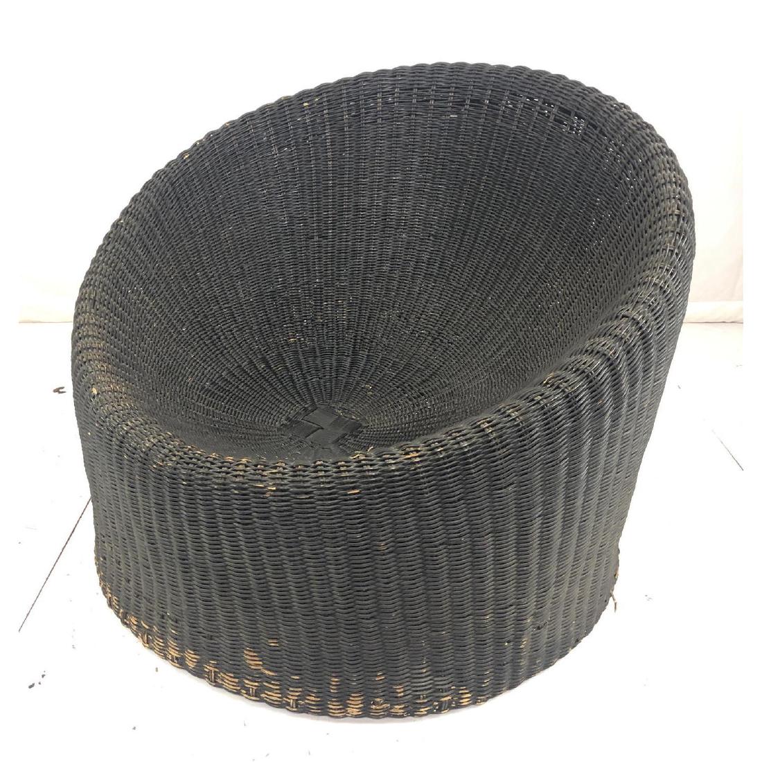 Vintage Wicker Barrel Back Lounge Chair.  Eero Aa (1 of 8)