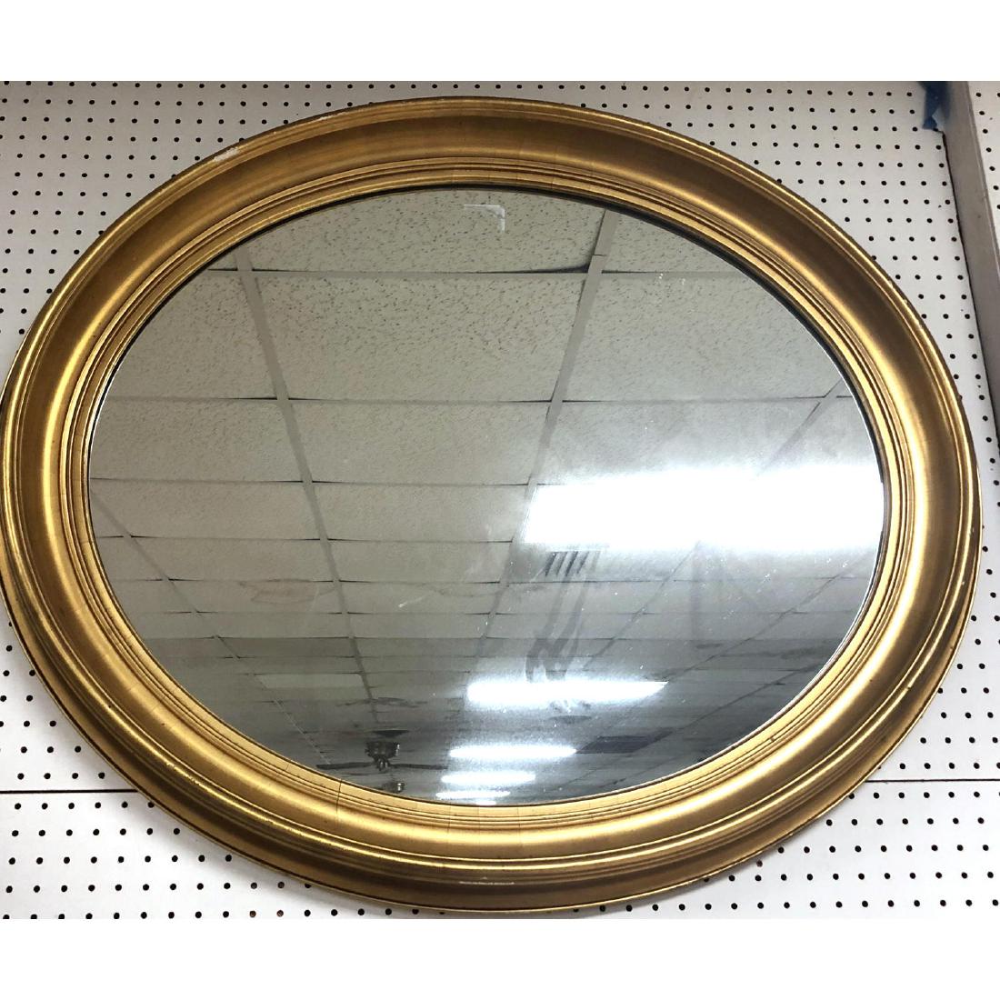Antique Decorator Gold Gilt Oval Mirror. 5" frame (1 of 7)
