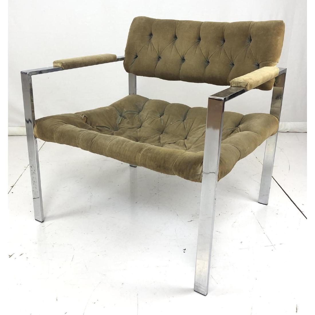 Mid Century Milo Baughman  Lounge Chair. Flat chr (1 of 8)
