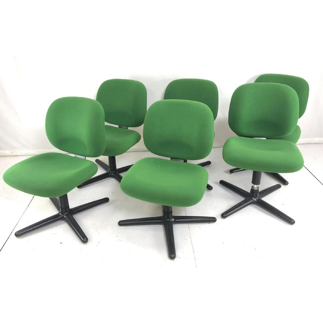 6 Green Swivel Merman Miller Office Chairs Gray M (1 of 10)