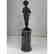 2 piece Outdoor Garden Sculpture & Pedestal. Zinc - 2