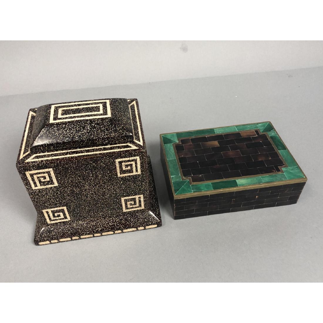 2pc Modernist Lacquer Boxes.  1) R&Y AUGOUSTI Att (1 of 6)