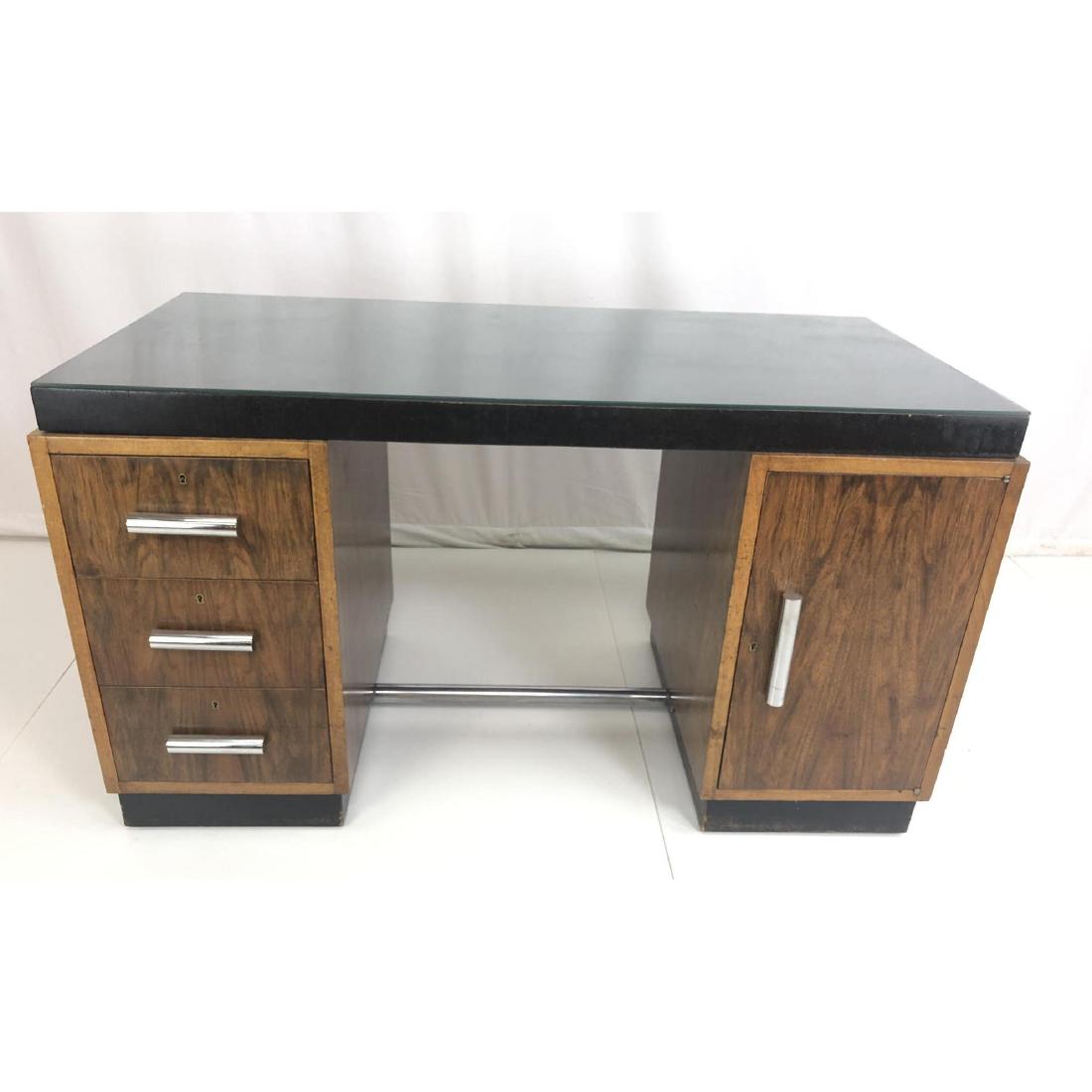 GILBERT ROHDE Attributed Ebonized Modernist Desk. (1 of 12)