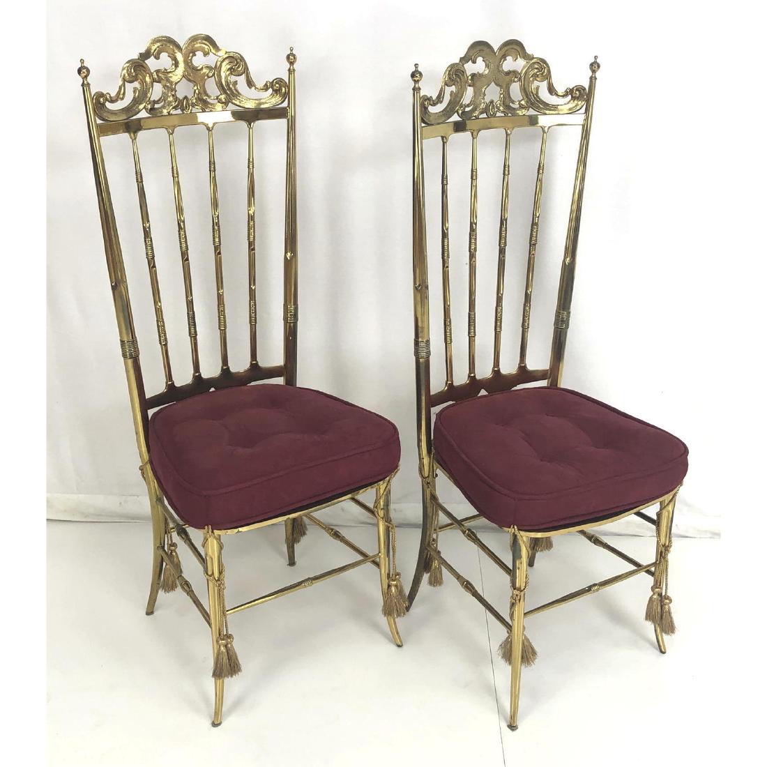 Pr Brass Chiavari Italian Tall Back Chairs. Fancy May 21, 2019