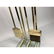 Modernist Brass & Glass Fireplace Fire Tools Set. - 3