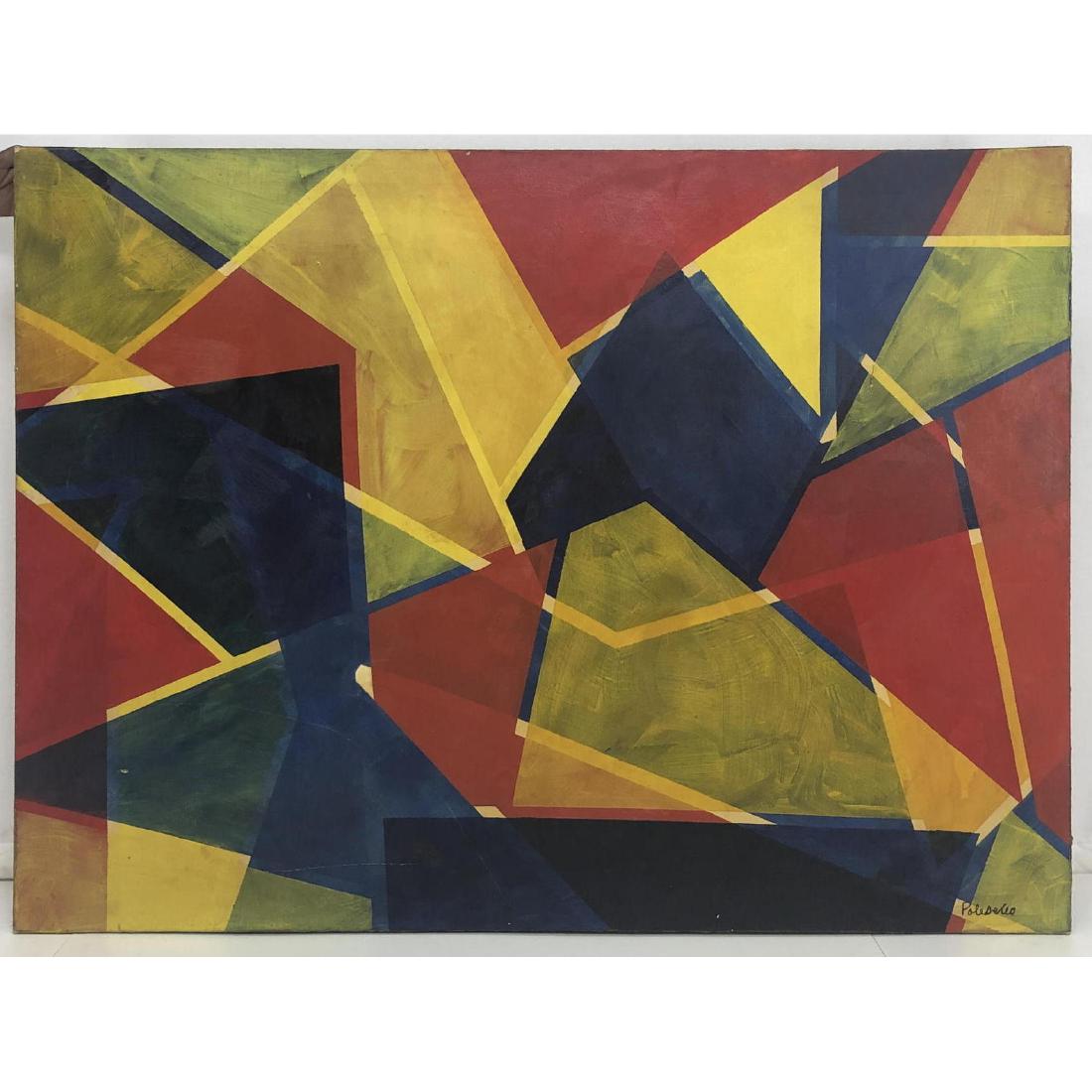 POLESELLA Modernist Abstract Large Painting. Prim (1 of 9)