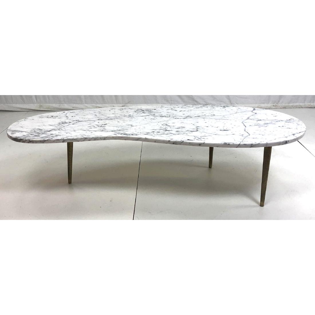 Robsjohn Gibbings style White Marble Cocktail Tab (1 of 9)