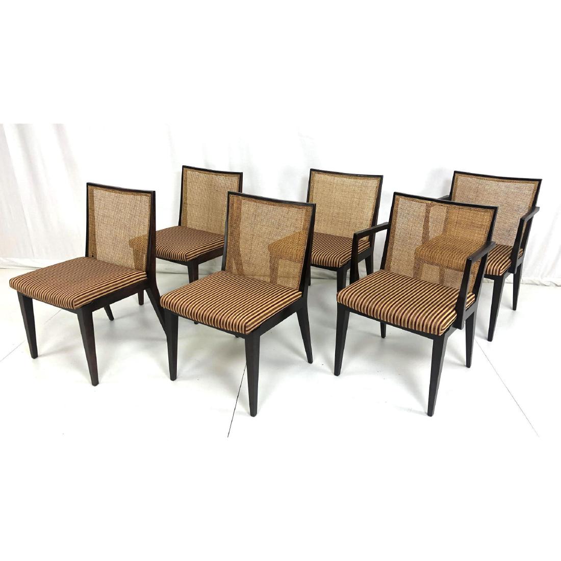 6 EDWARD WORMLEY for DUNBAR Dining Chairs. Woven (1 of 13)