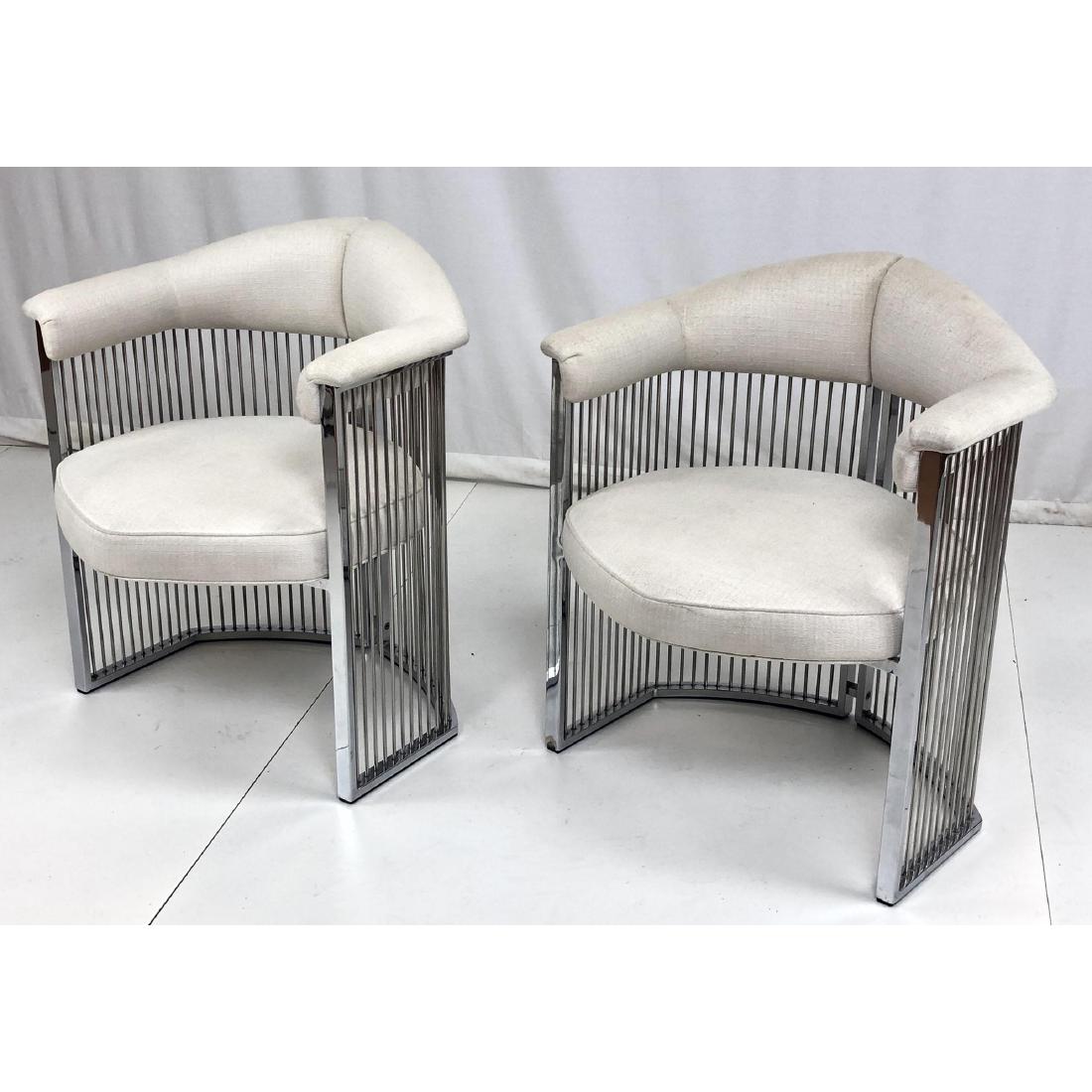 Pr Chromed Steel Hoffman Style Modernist Lounge C (1 of 11)