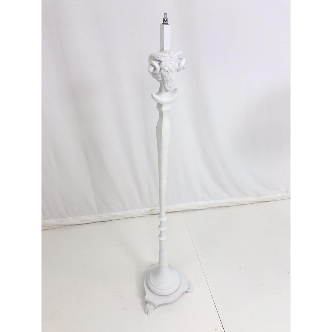 Giacometti style White Painted Rams Head Floor La (1 of 8)