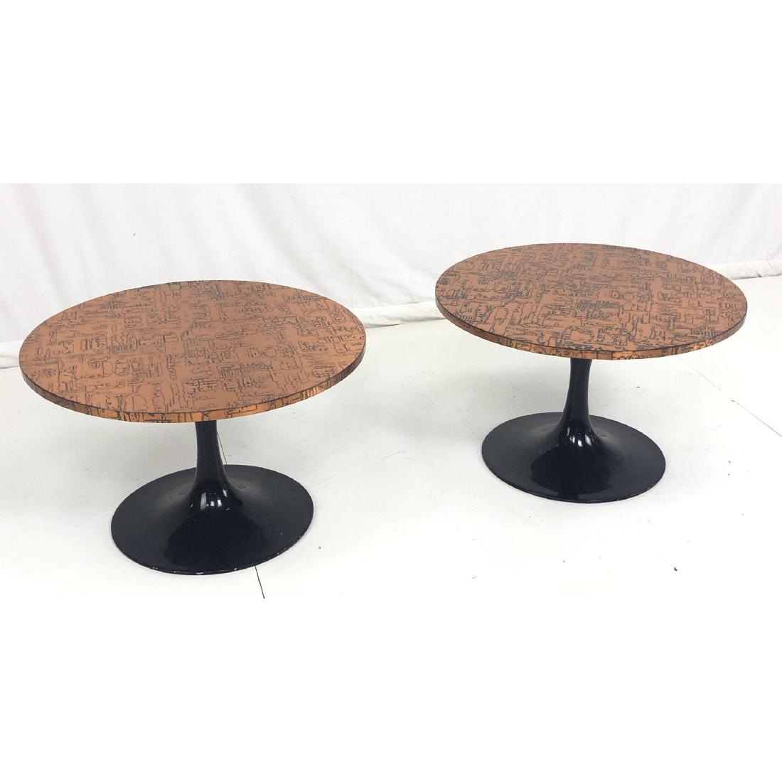 Pr Textured Copper Tulip Base Modernist Side Tabl (1 of 7)