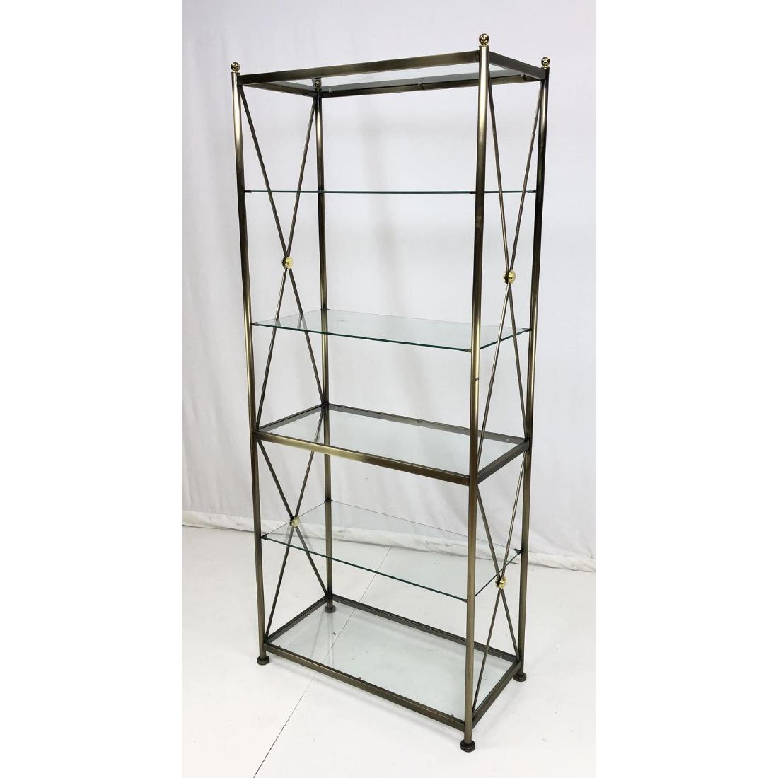 Lacquered Metal Regency Style Modernist Etagere. (1 of 7)