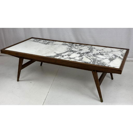 Mid Century Modern Marble Top Coffee Table White May 21 2019 Uniques Antiques Inc In Pa