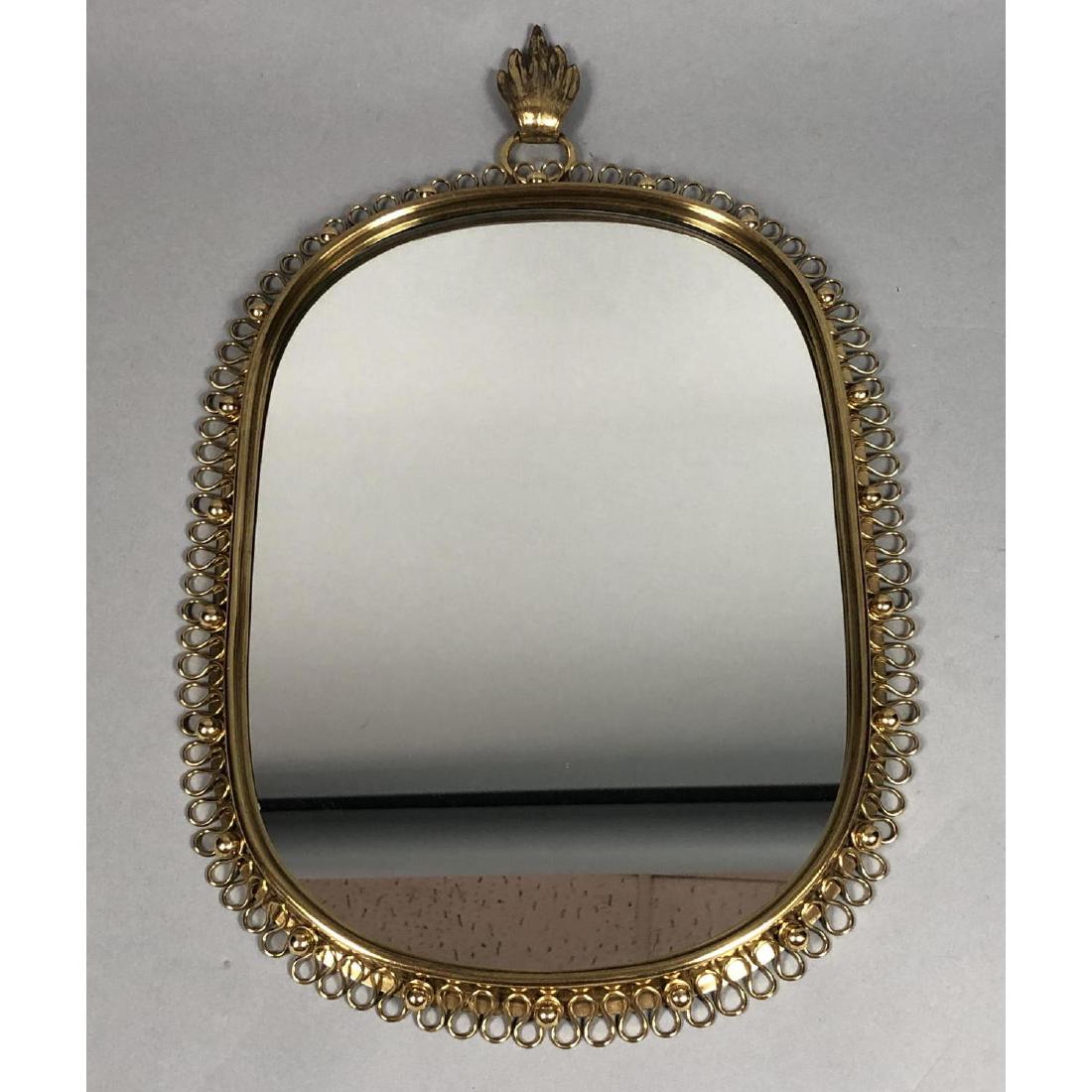 JOSEF FRANK Designer Brass Frame Hanging Wall Mir (1 of 7)