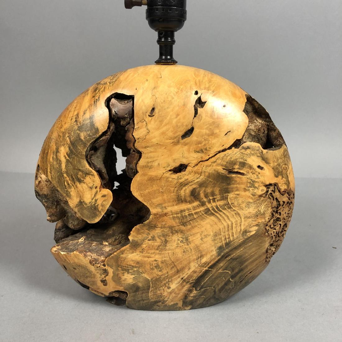 R ROSANO Buckeye Burl Wood Table Lamp. Organic ro (1 of 7)