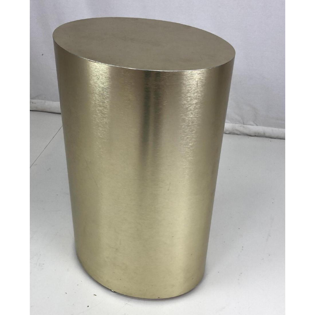 Gold Brushed Aluminum Oval Display Pedestal Stand (1 of 9)