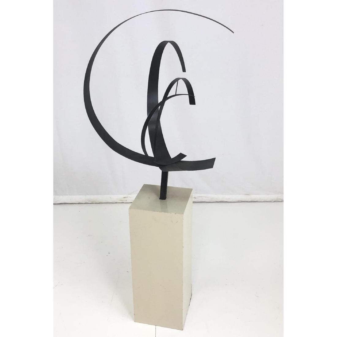 Black Metal Modernist Mobile Kinetic Floor Sculpt (1 of 12)