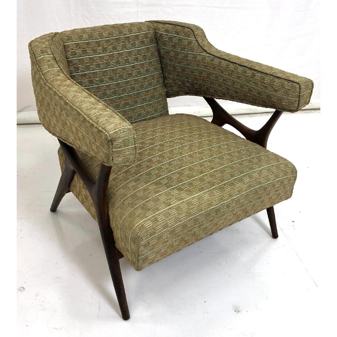 Modernist Walnut Frame Lounge Chair. Kagan Style. (1 of 9)