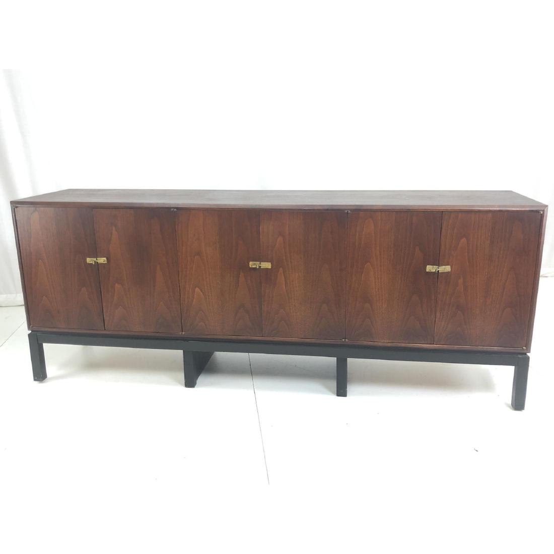 American Modern Walnut Credenza Server. Black ebo (1 of 11)