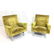 Pr JENS RISOM Modernist Lounge Chairs. Rare metal