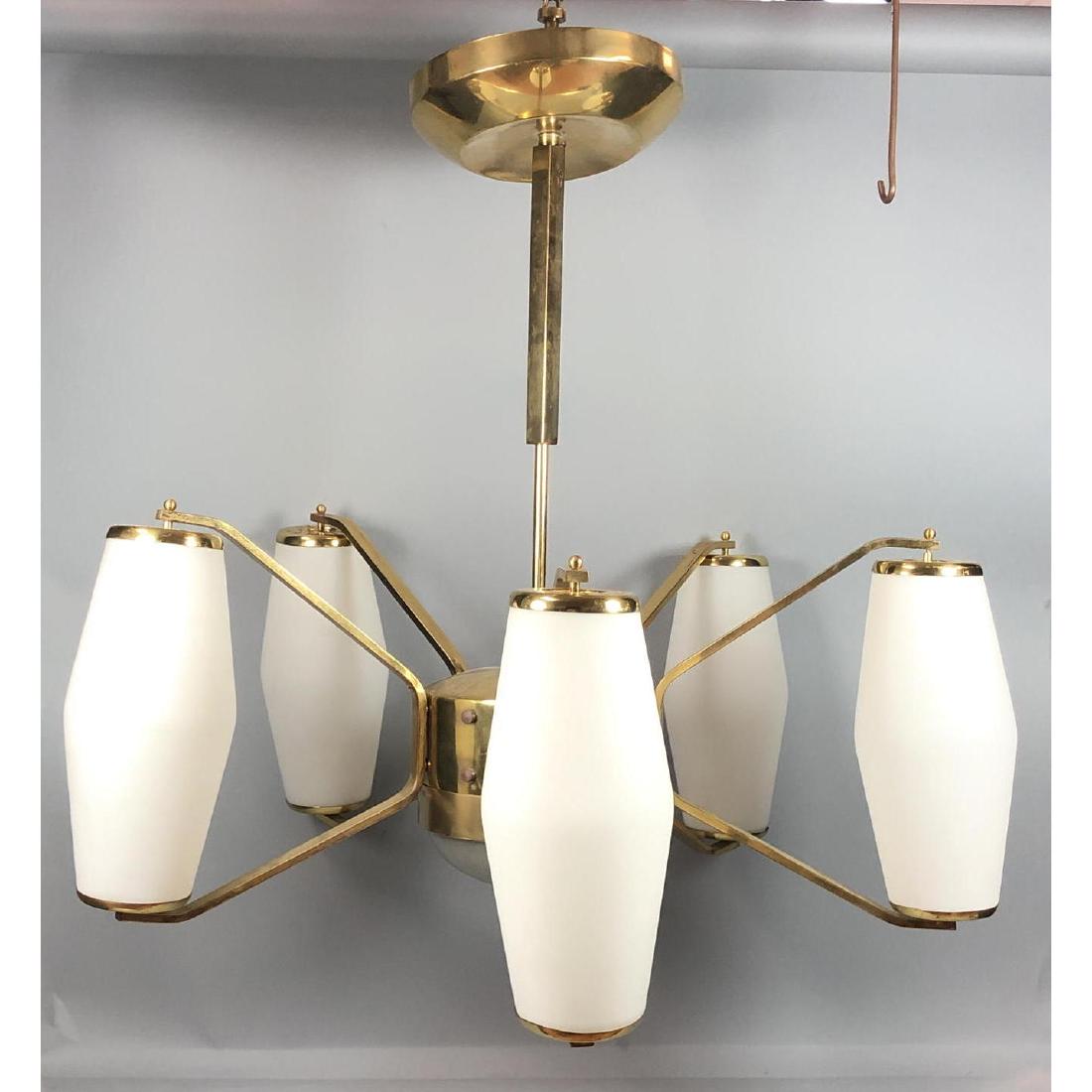 STILNOVO Brass Six Light Chandelier (1 of 10)