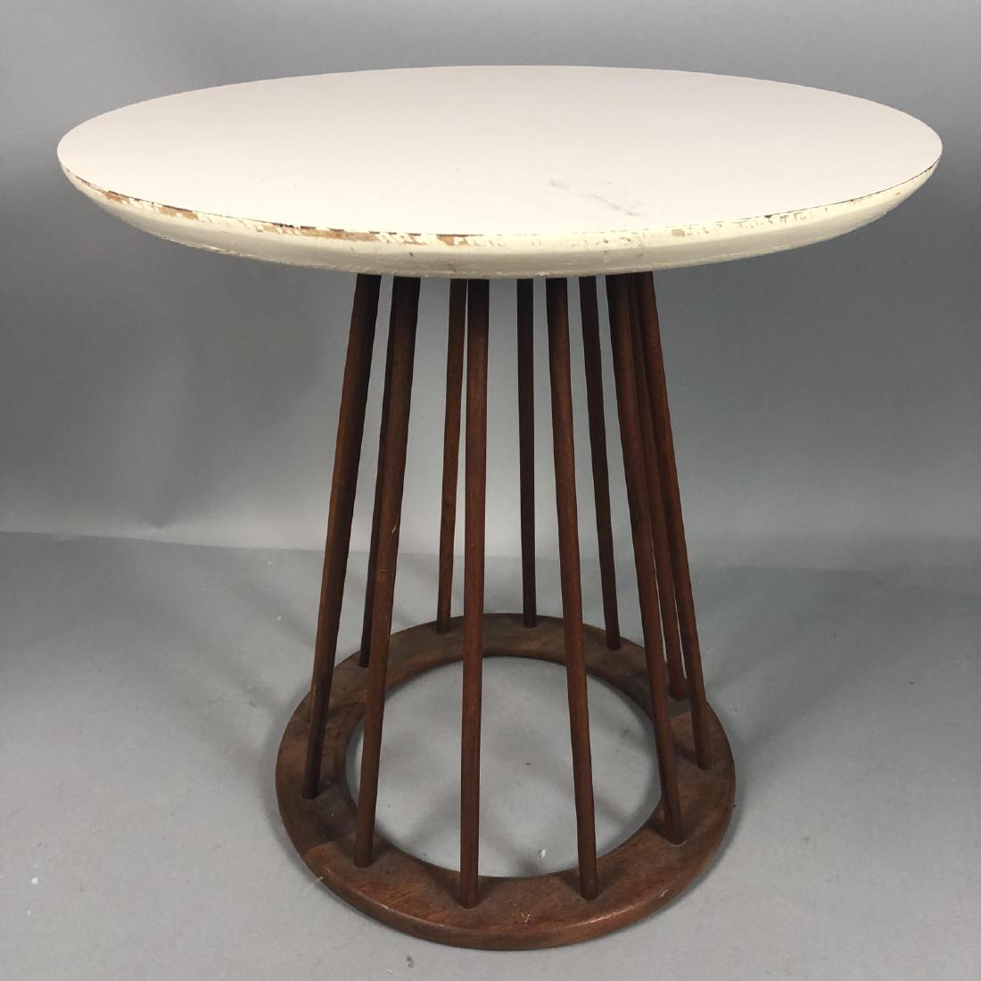 Modernist Round Side Table. White Laminate Top on (1 of 7)