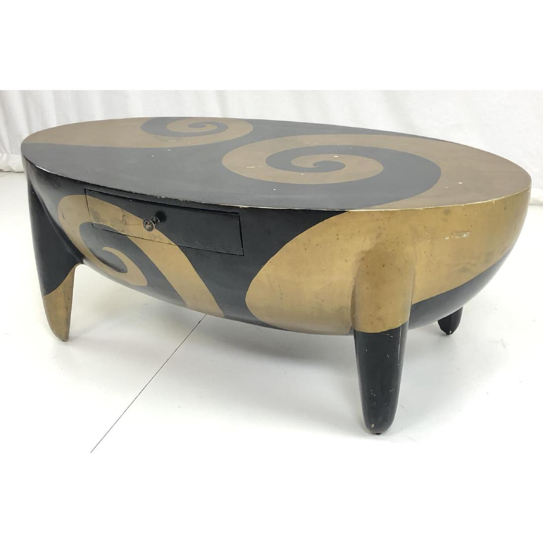 Decorator Gold & Black Wendell Castle Style Table (1 of 16)
