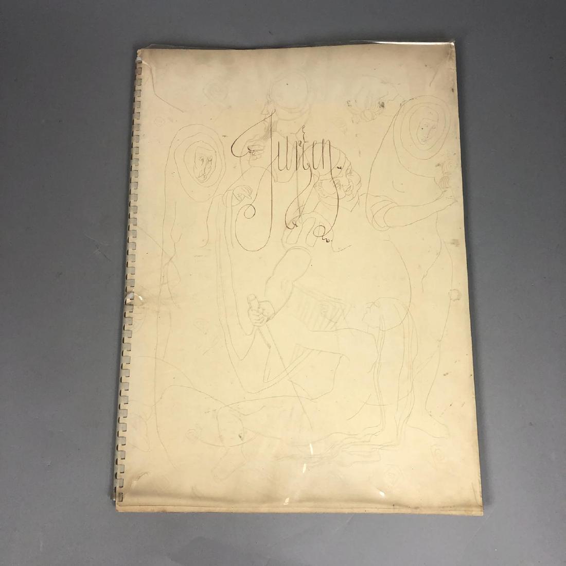 Jacques Dunham Drawings Sketchbook "Jurcen". Pen (1 of 9)
