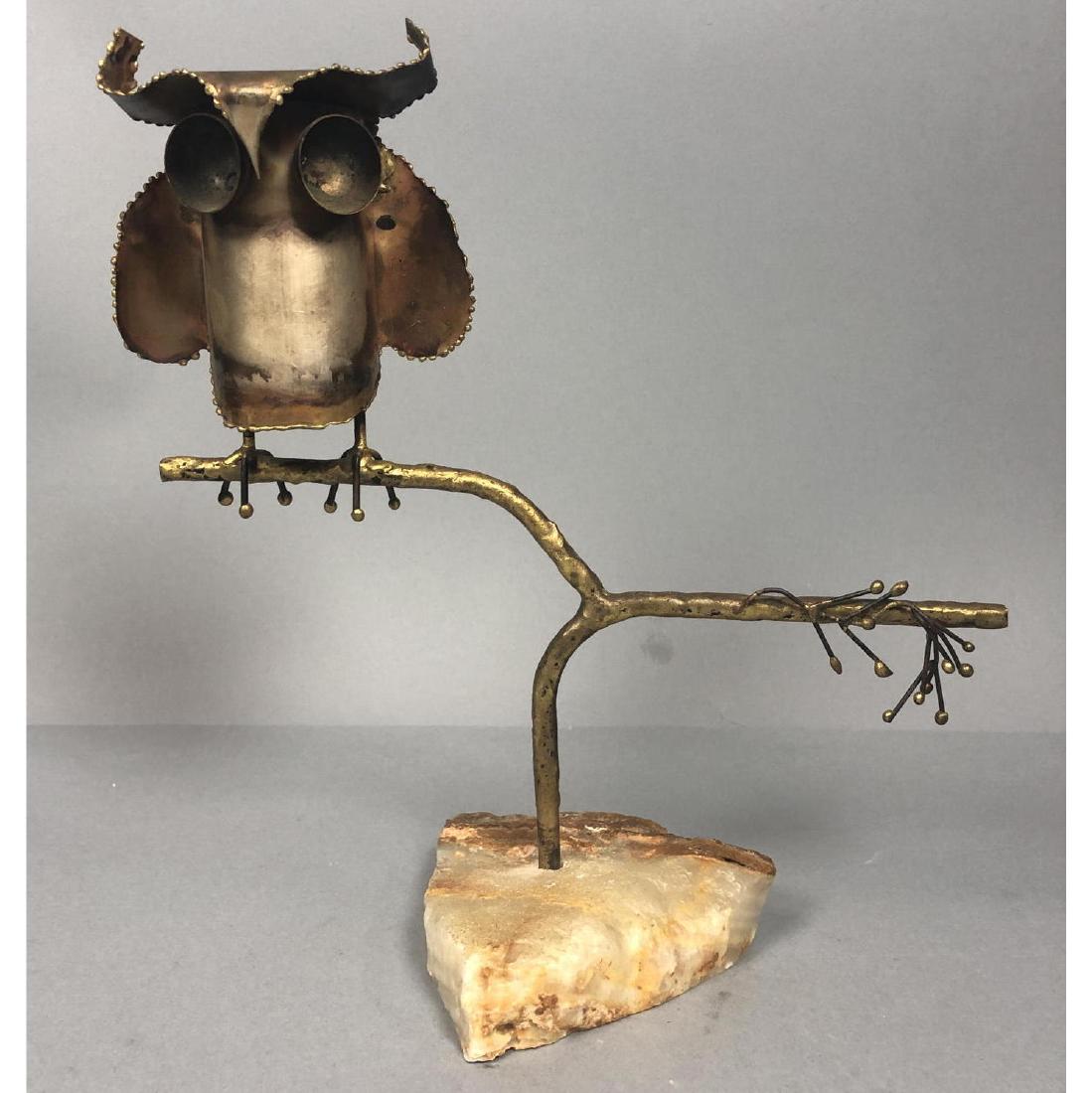 C JERE Signed Brutalist Modernist Metal Owl Sculp (1 of 4)