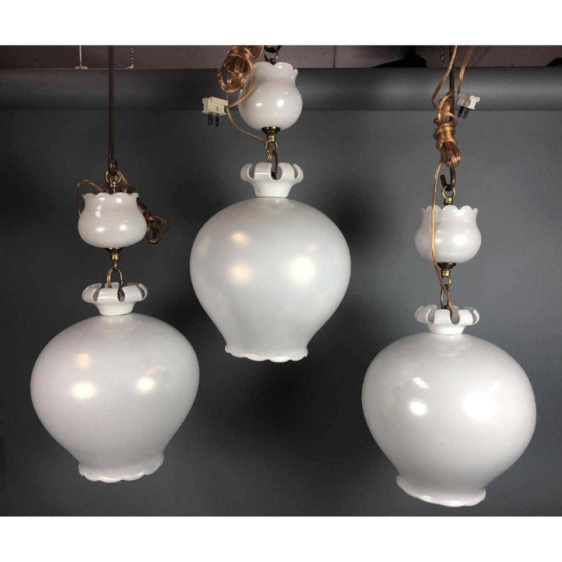 3pc Murano Art Glass Bell Chandeliers Hanging Lig (1 of 12)
