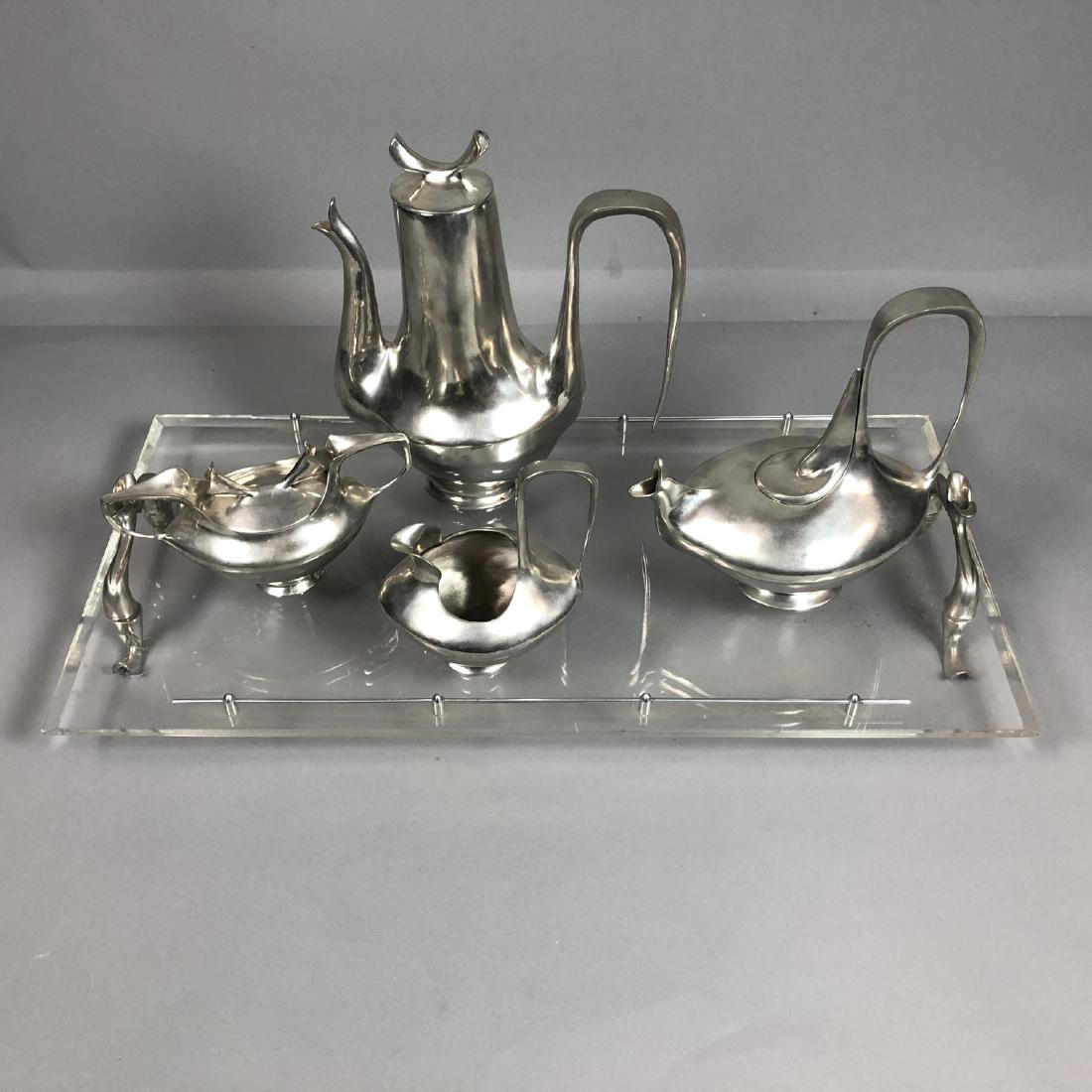 5pc CASTOR COOPER Modernist Coffee Tea Service. P (1 of 9)