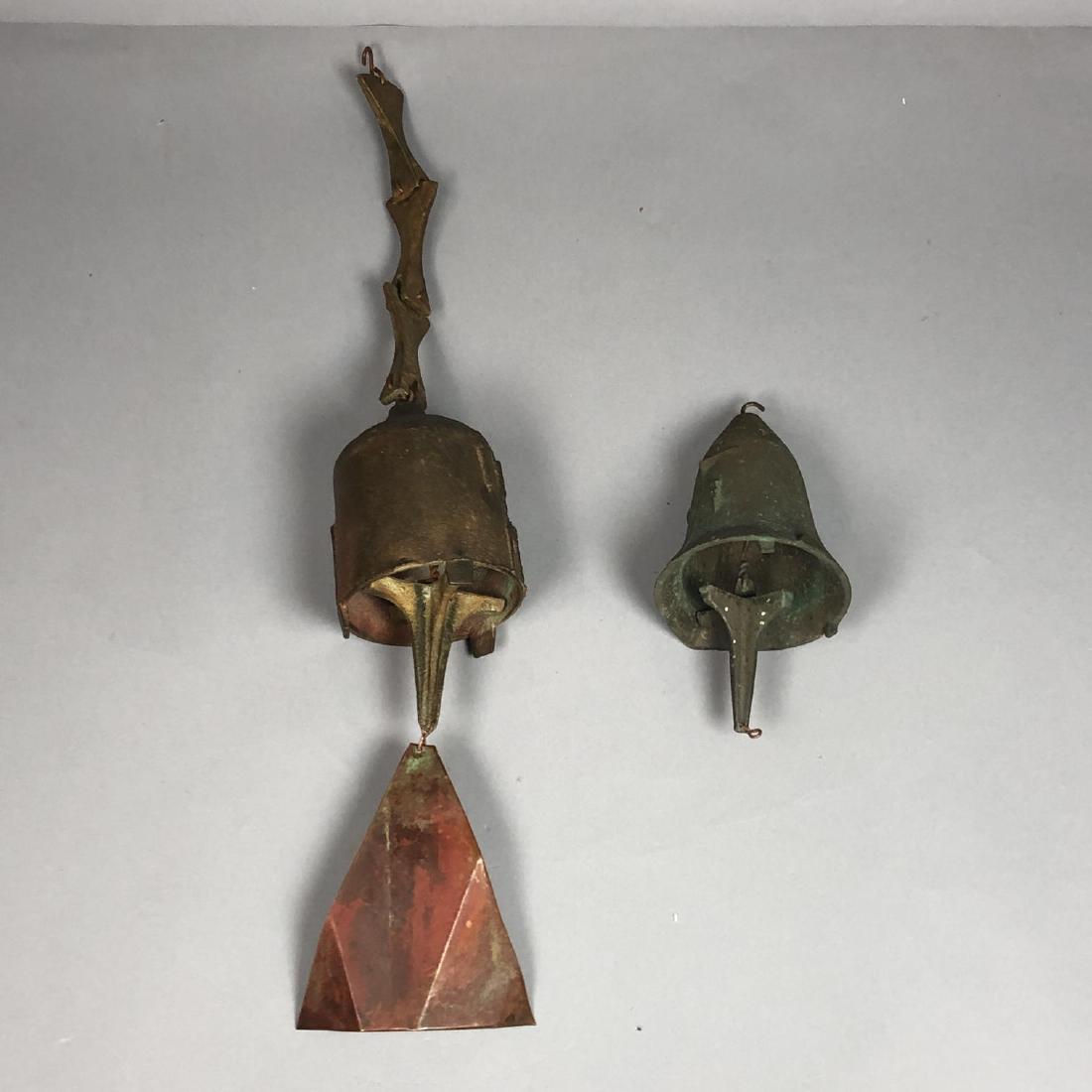 2pc PAOLO SOLERI Wind Chime Bronze Bells. One rou (1 of 9)