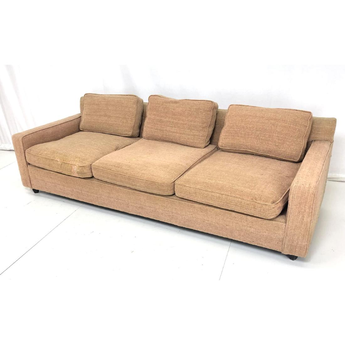 DUNBAR Modernist Low Profile Sofa Couch. Pale pea (1 of 11)