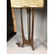 Pr MODELINE Walnut Brass Tall Table Lamps. 3 scul - 4