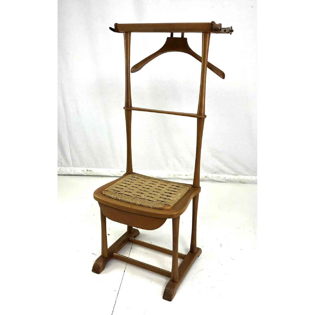 SPQR Italian Mid Century Valet. Woven seat, brass (1 of 11)