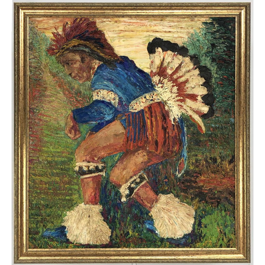 DAVID BURLIUK Impressionist Modernist Painting. Indian (1 of 9)