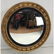 Lg Gilt Carved Wood Decorator Round Mirror. 6" wi