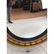 Lg Gilt Carved Wood Decorator Round Mirror. 6" wi - 5