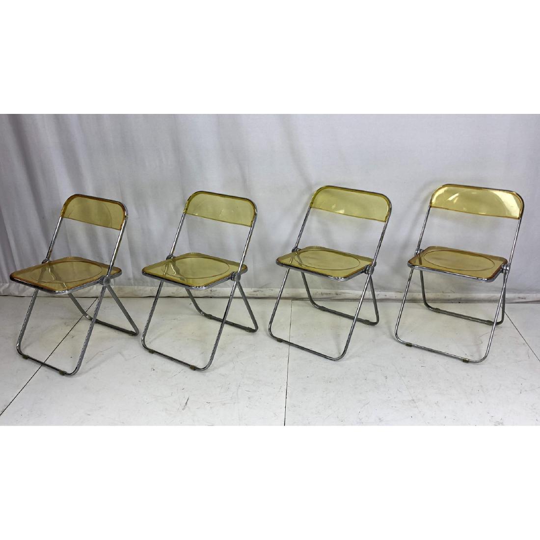 Set 4 CASTELLI Italian Lucite Folding Chairs. Col (1 of 9)