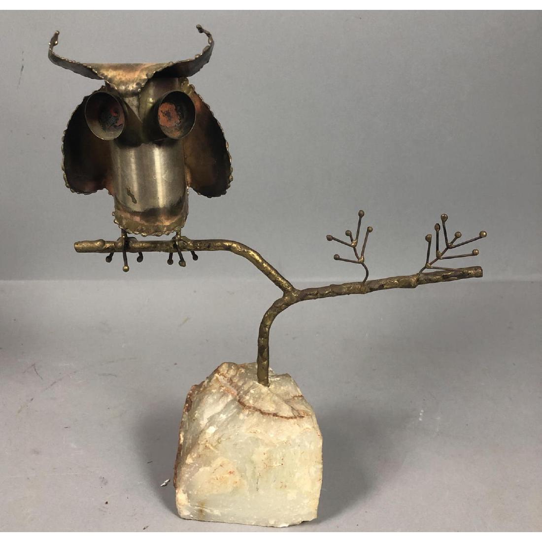 C JERE Brutalist Metal Owl Table Sculpture. Natur (1 of 9)