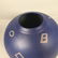 GUZZINI Italian Pottery Vase. Bulbous blue glaze - 2