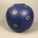 GUZZINI Italian Pottery Vase. Bulbous blue glaze - 4