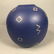 GUZZINI Italian Pottery Vase. Bulbous blue glaze - 5