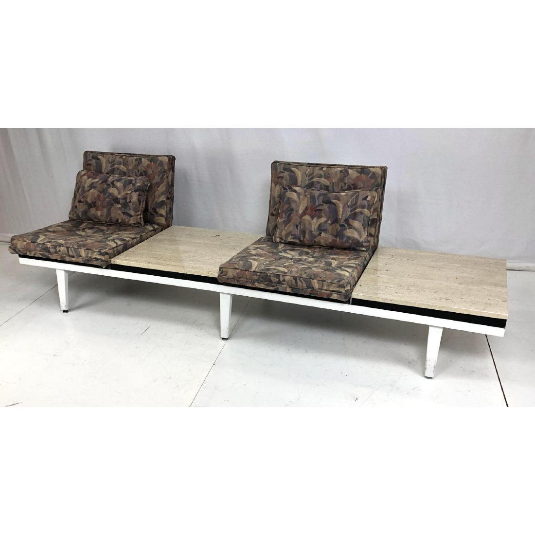 HERMAN MILLER Travertine Table Seating Unit. Stee (1 of 12)